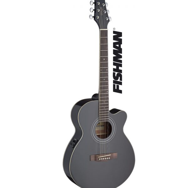 Stagg SA40MJCFI-BK Cutaway Acoustic-Electric Guitar