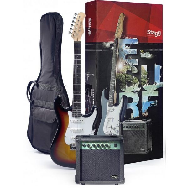 Stagg ESURF 250 SB EU Electric Guitar Starter Pack - Sunburst