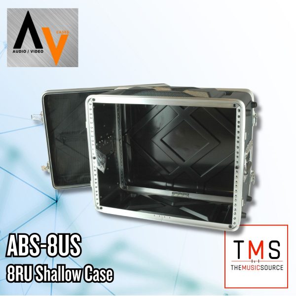 AV CASES - ABS-8US (8RU Shallow Case)