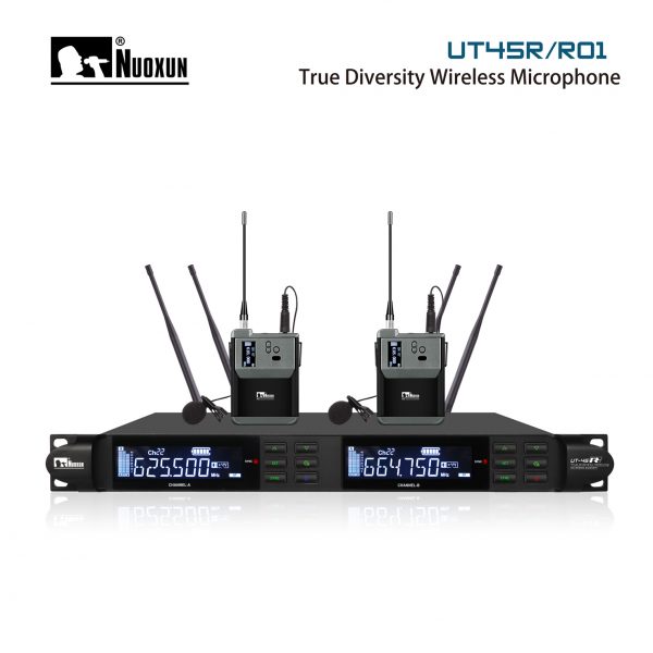 Nuoxun – UT-45R R01 Dual Channel True Diversity Lapel Set