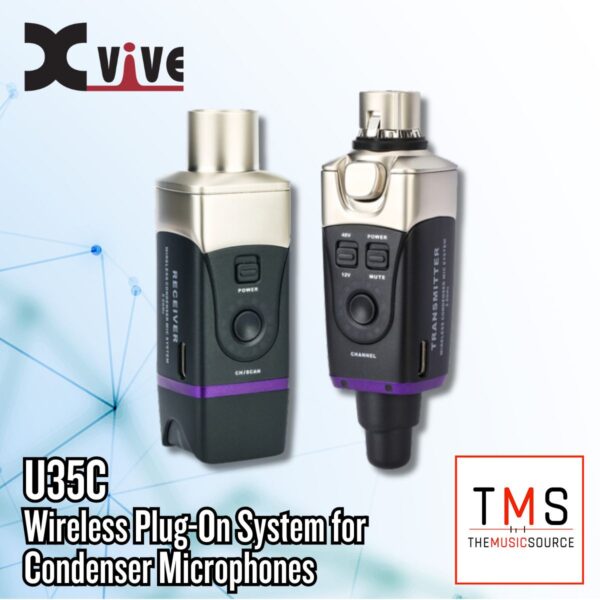 Xvive Audio U35C Wireless Plug-On System for Condenser Microphones (5.8 GHz)